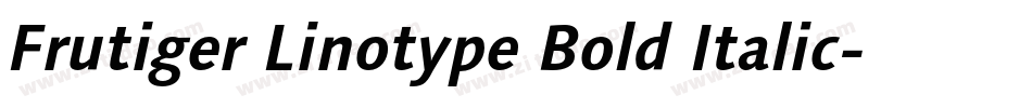 Frutiger Linotype Bold Italic字体转换